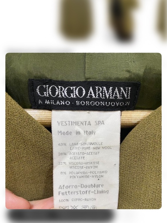 Giorgio Armani Jackets & Blazers - Gorgeous Giorgio Armani Olive Green Vintage Blazer